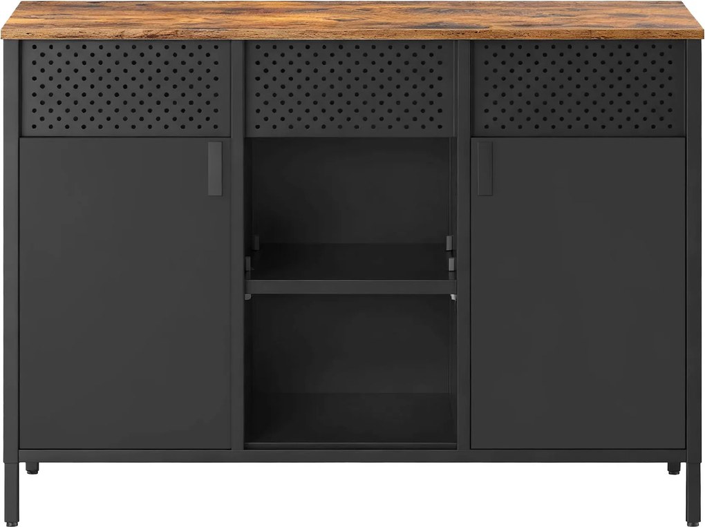 XXXLutz KOMODA, hnedá, čierna, 110/76/40 cm Boxxx - Komody - 002543079401