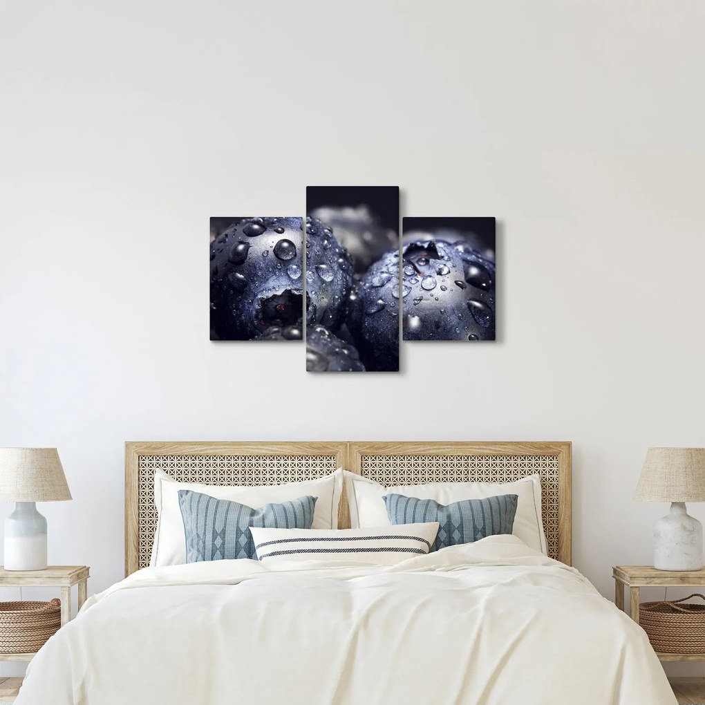 Obraz ovocia s kvapkami vody (90x60 cm)
