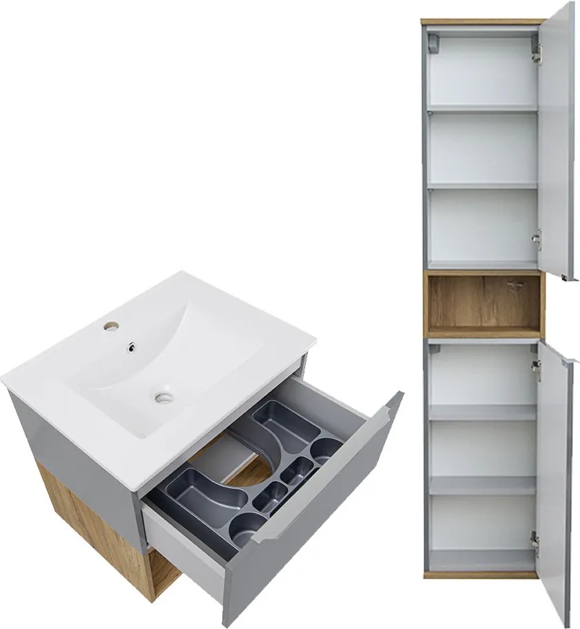 Comodo Set kúpeľňového nábytku Neveda G 60 + V 35 P/L