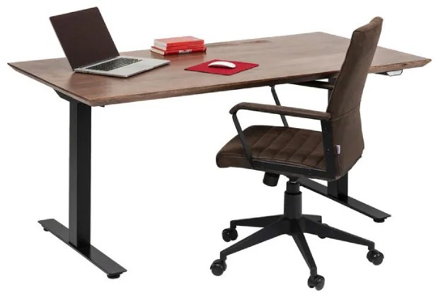 Office Symphony Black písací stôl 160x80 cm tmavo hnedý
