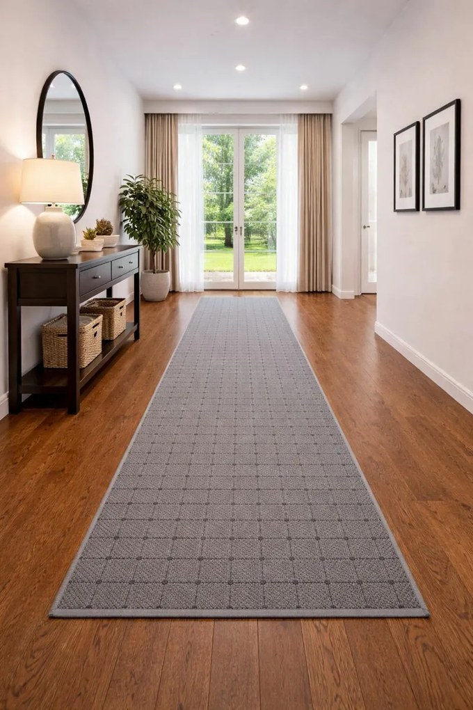 Vopi, Behúň na mieru Udinese šedý, šíre 80 cm, šedá, chodba / predsieň