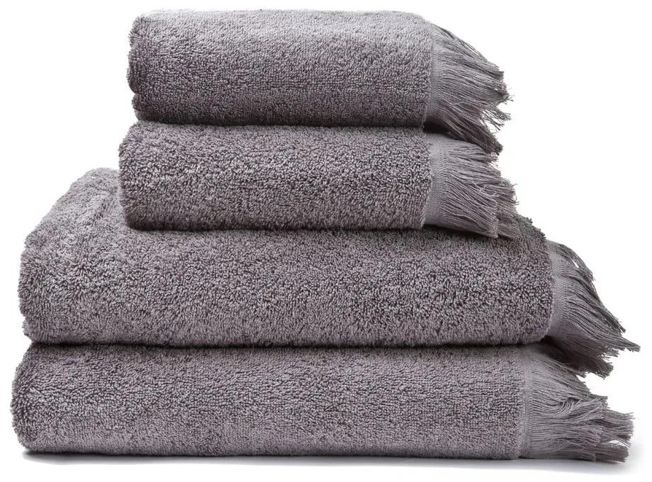 Sada 2 sivých uterákov a 2 osušiek zo 100% bavlny Bonami, 50 × 90 + 70 × 140 cm