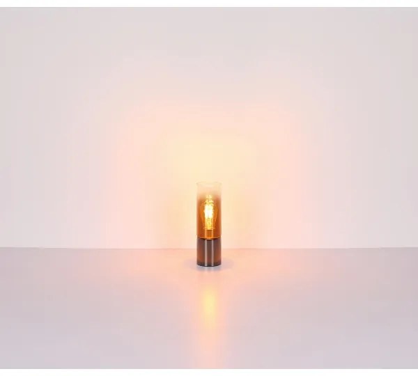 Globo 21000TG - Stolná lampa ANNIKA 1xE27/25W/230V pr. 9 cm čierna/medená