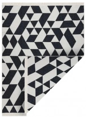Koberec TWIN 22992 Geometrický čierny / krémový