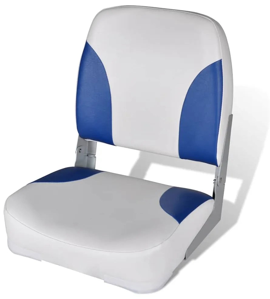 Sedadlo do člna sklápacie operadlo modrobiely vankúš 41x36x48cm