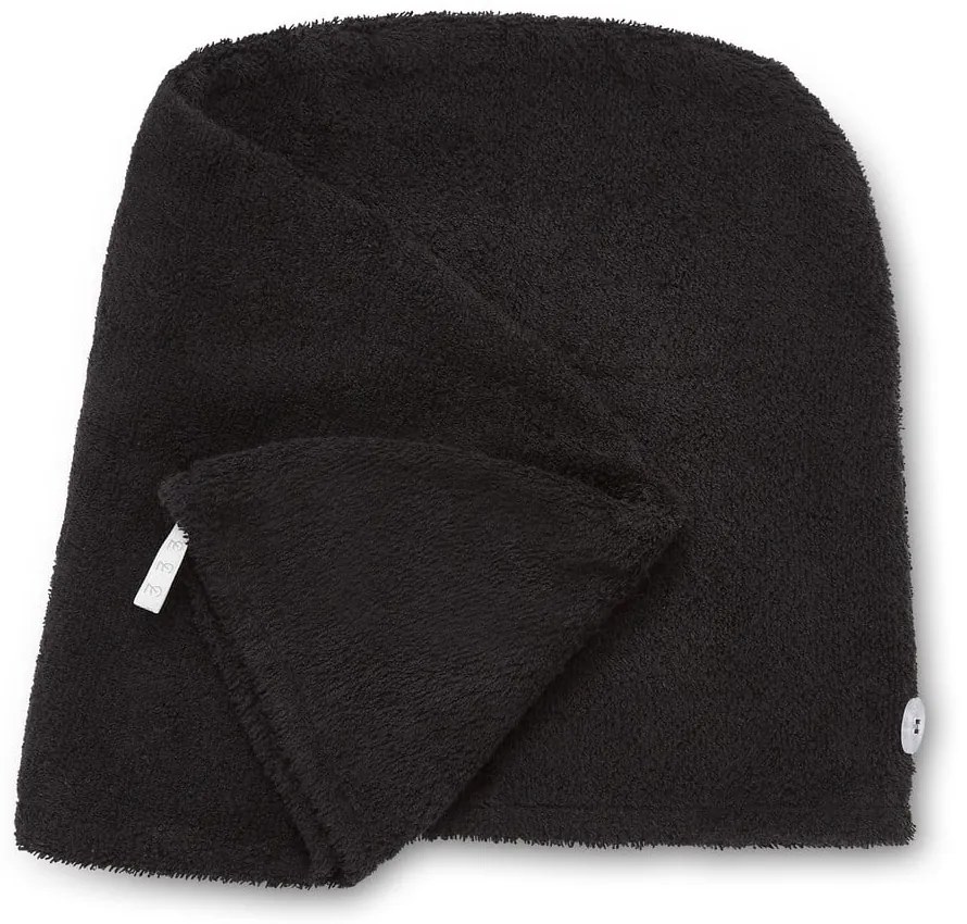 Čierne rýchloschnúce bavlnené uteráky na vlasy v súprave 2 ks 20x13 cm Quick Dry – Catherine Lansfield