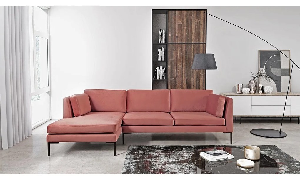 Rohová sedacia súprava Meers II, Dostupné poťahy: French Velvet 682, Strana: pravá