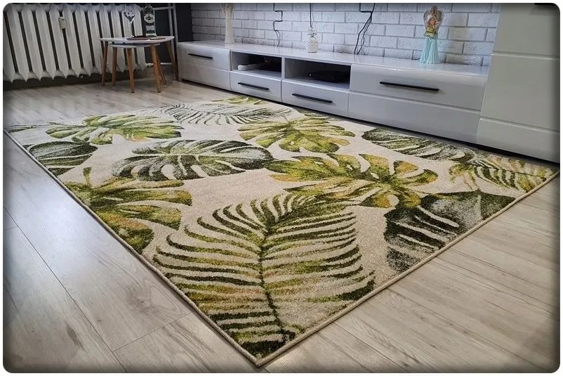 Dekorstudio Moderný koberec GARDEN so vzorom listov 714 Rozmer koberca: 140x190cm