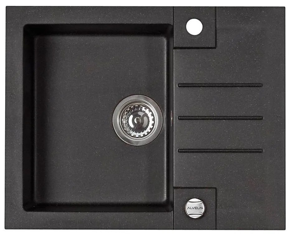 ALVEUS 1090951 - Kuchynský drez ROCK 59,5x47,5 cm granit/čierna