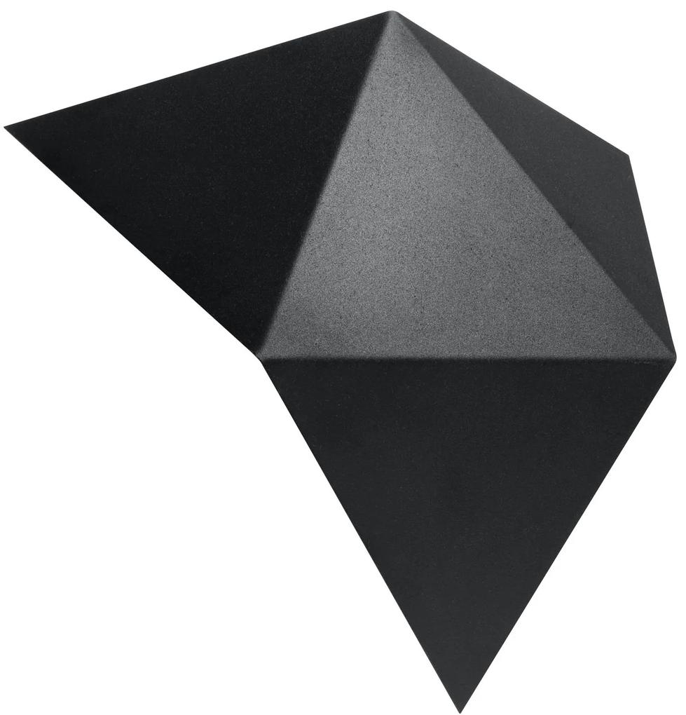 Nástenné svietidlo Solido, 1x čierne kovové tienidlo