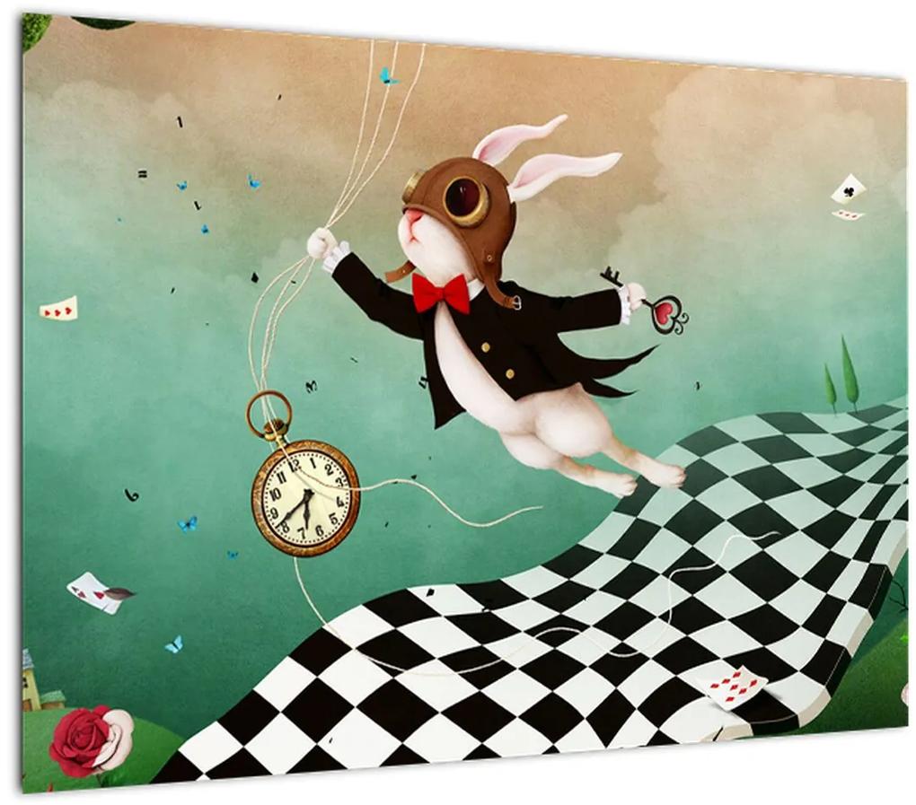 Sklenený obraz - Fantasy zajačik (70x50 cm)