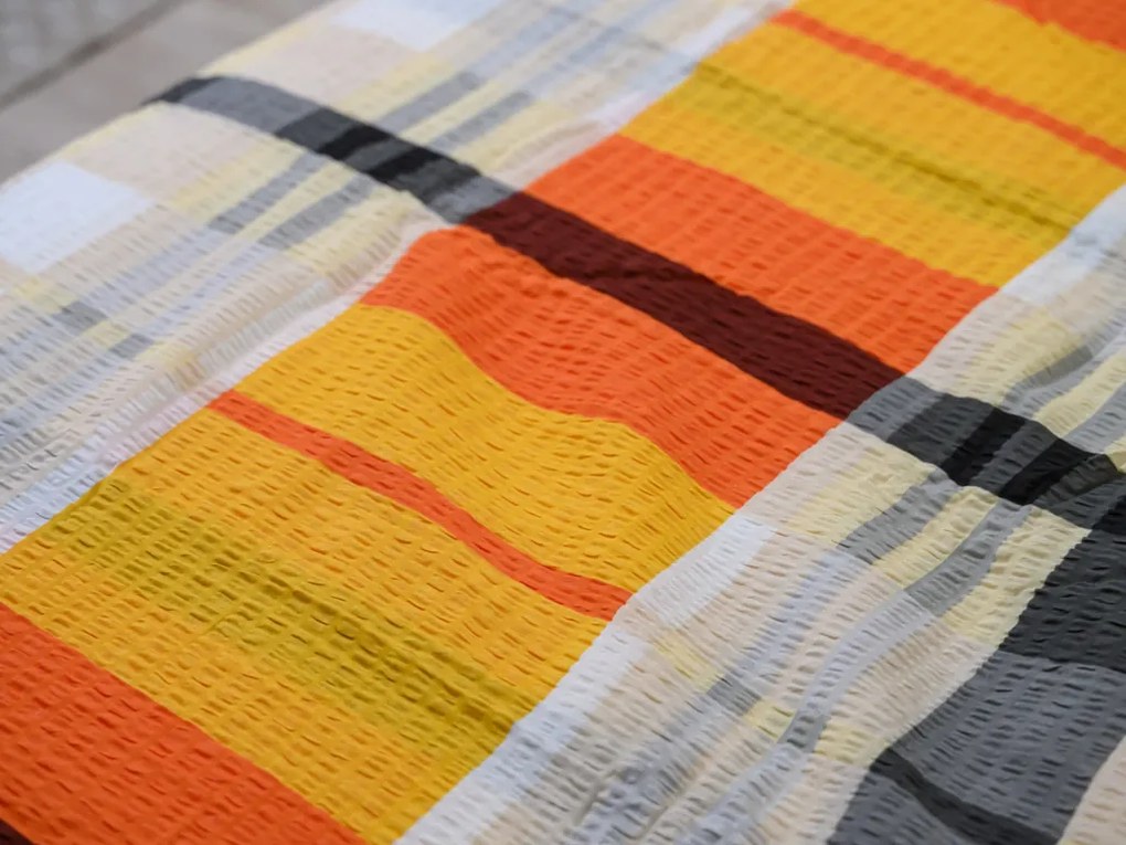 Krepové obliečky z Renforcé bavlny ORANGE KUBE farebné Rozmer obliečky: 70 x 90 cm | 140 x 200 cm