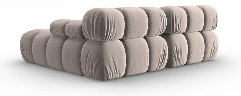 Svetlohnedá zamatová modulárna rohová pohovka (pravý roh) Bellis – Micadoni