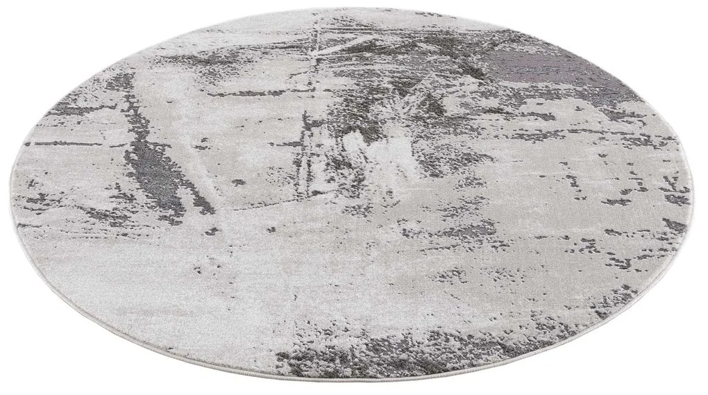 Dekorstudio Moderný okrúhly koberec CHIC 176 - sivý Priemer koberca: 120cm