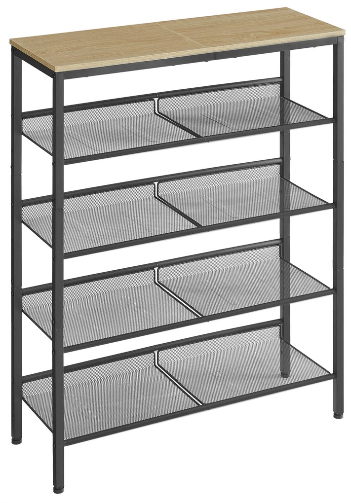 Kovový botník TAYLOR SONOMA 4 police, 93x75cm