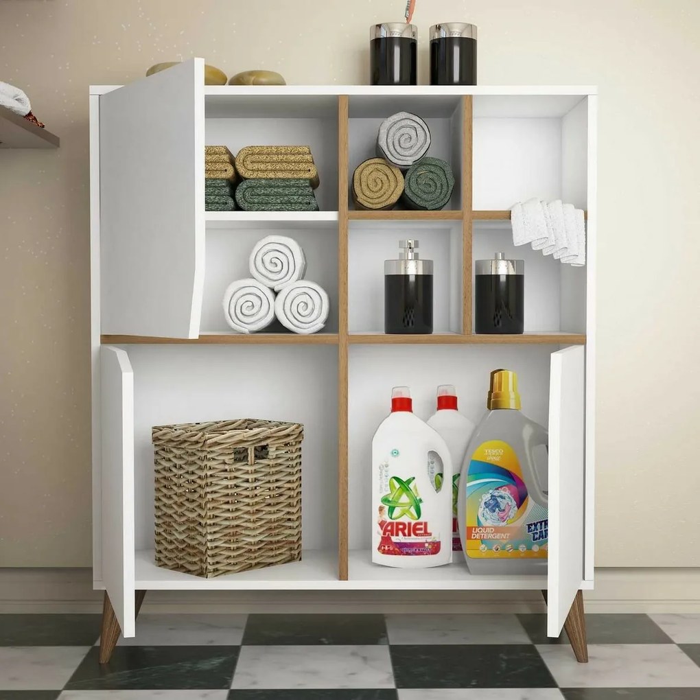 Skrinka Pulse White and Walnut