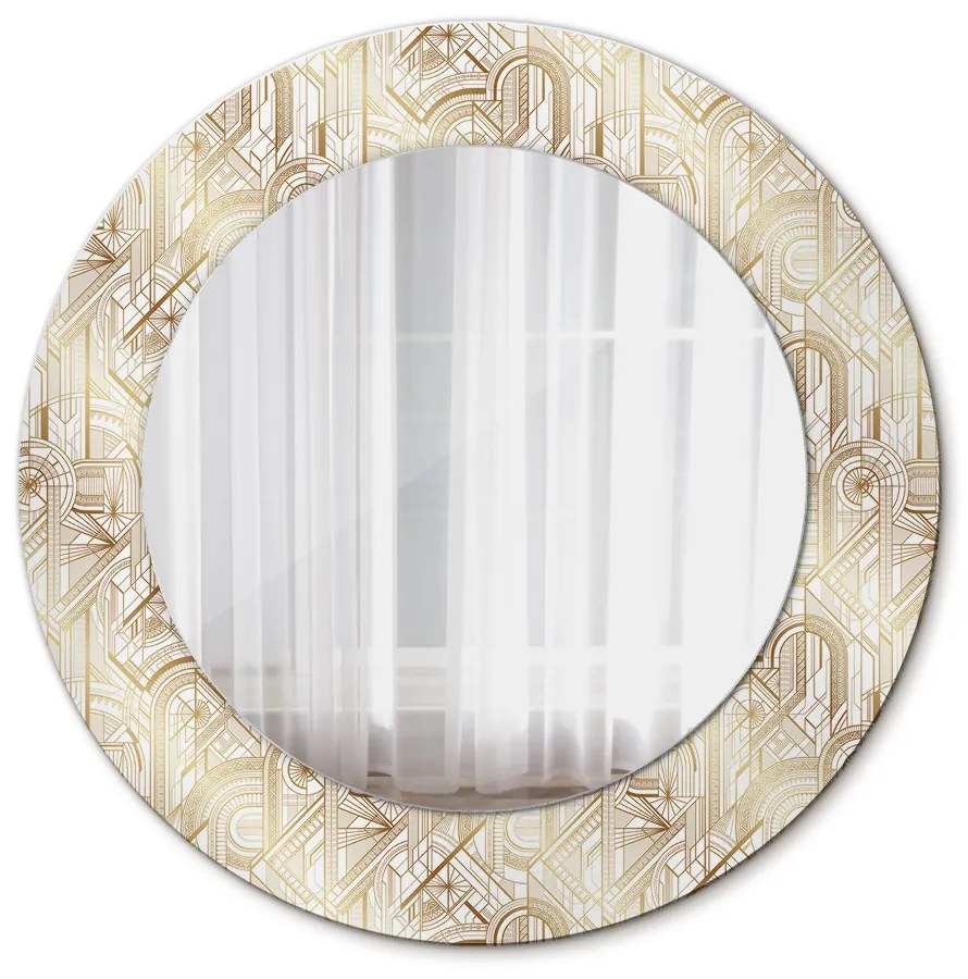 Zloženie Art Deco Okrúhle dekoračné zrkadlo na stenu