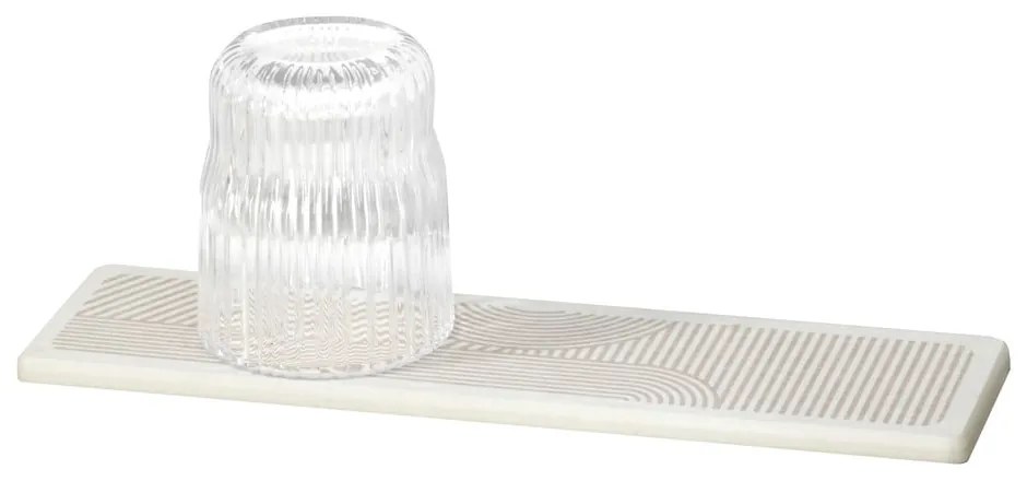 Béžová odkvapkávacia podložka na riad z kremeliny 30x8 cm Damon – Wenko