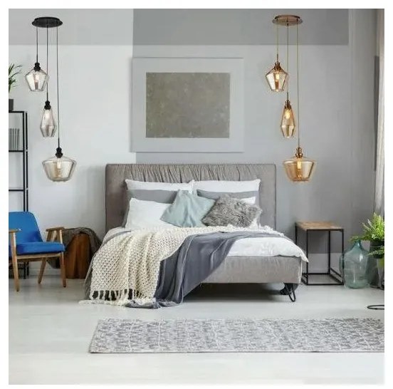 Searchlight 5423-3AB - Luster na lanku MIA 3xE27/60W/230V mosadz