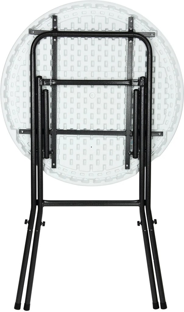 Plastový párty stôl LYDA, Ø72x110cm, biela Casaria