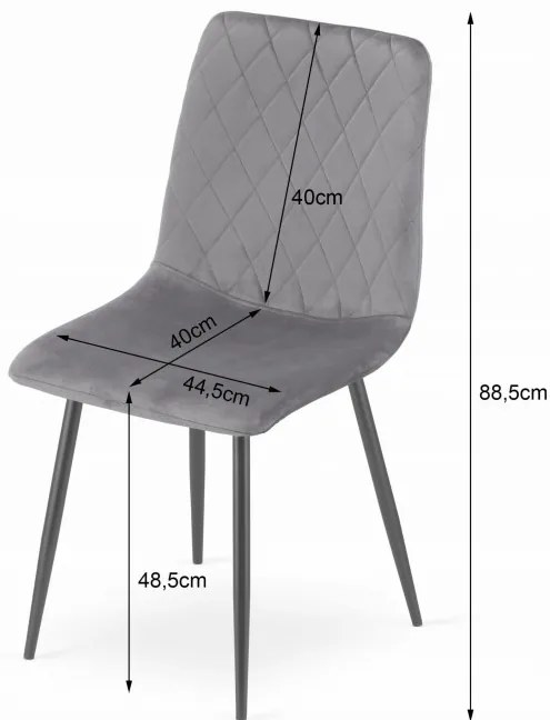 Jedálenský stôl TODI čierny 80 cm so štyrmi stoličkami TURIN tmavosivé