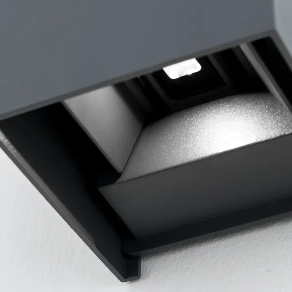 Orion AL 11-1192 - LED vonkajšie nástenné svietidlo CUBE 2xLED/3W/230V IP54 antr