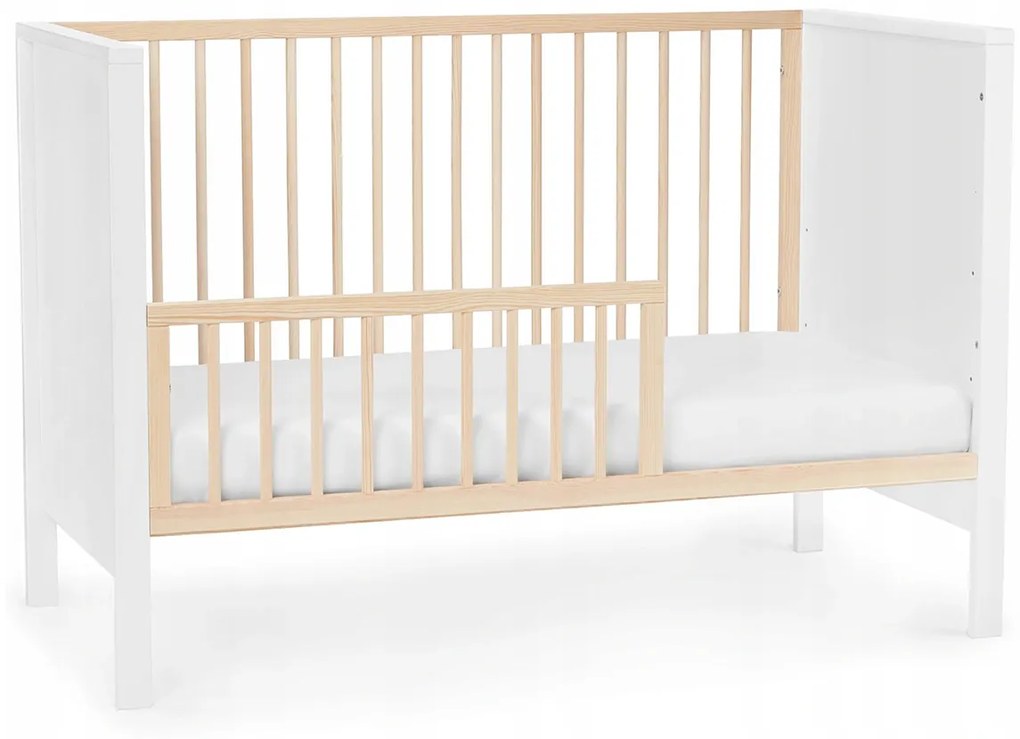 Kinderkraft Mia 120x60 biela detská postieľka