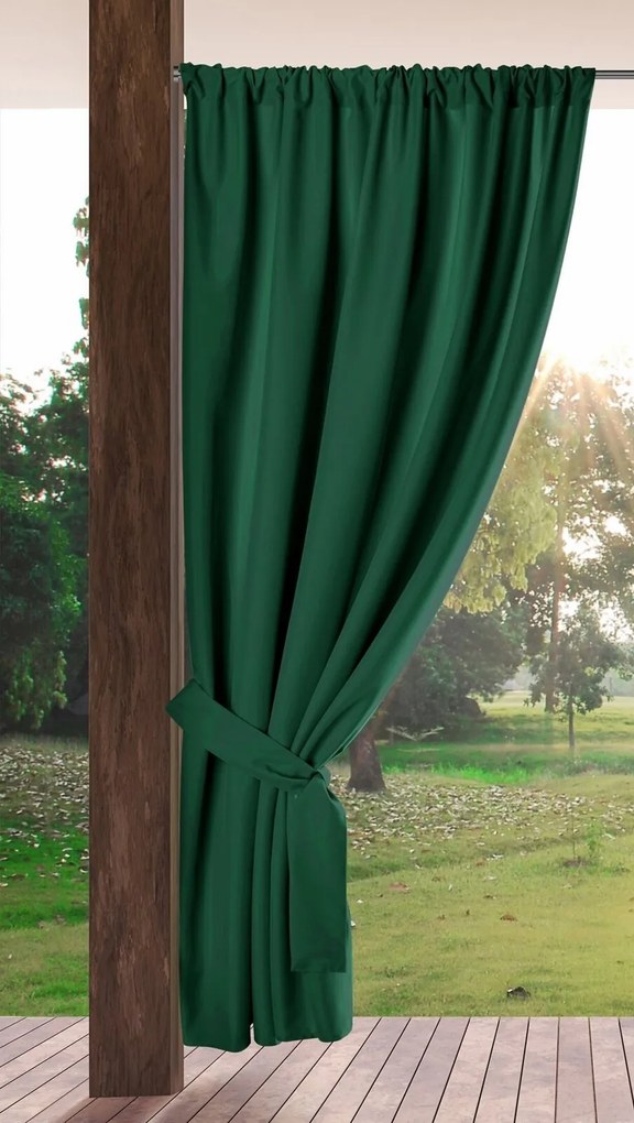 ZÁHRADNÝ VODEODOLNÝ ZÁVES NA PÁSKE GARDEN 155X200 CM ZELENÁ