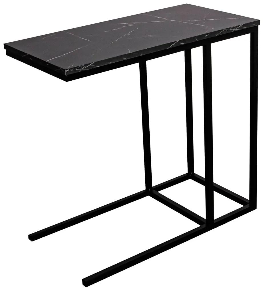 Príručný stolík ASTON v dekore čierny mramor