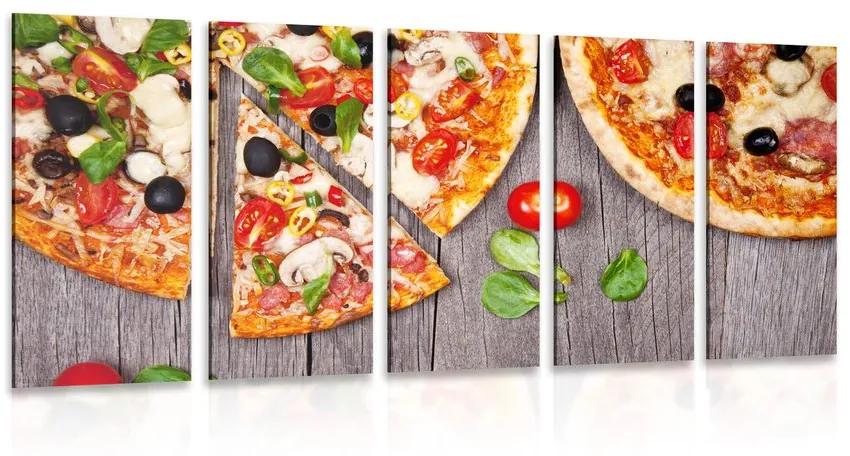 5-dielny obraz pizza Varianta: 100x50