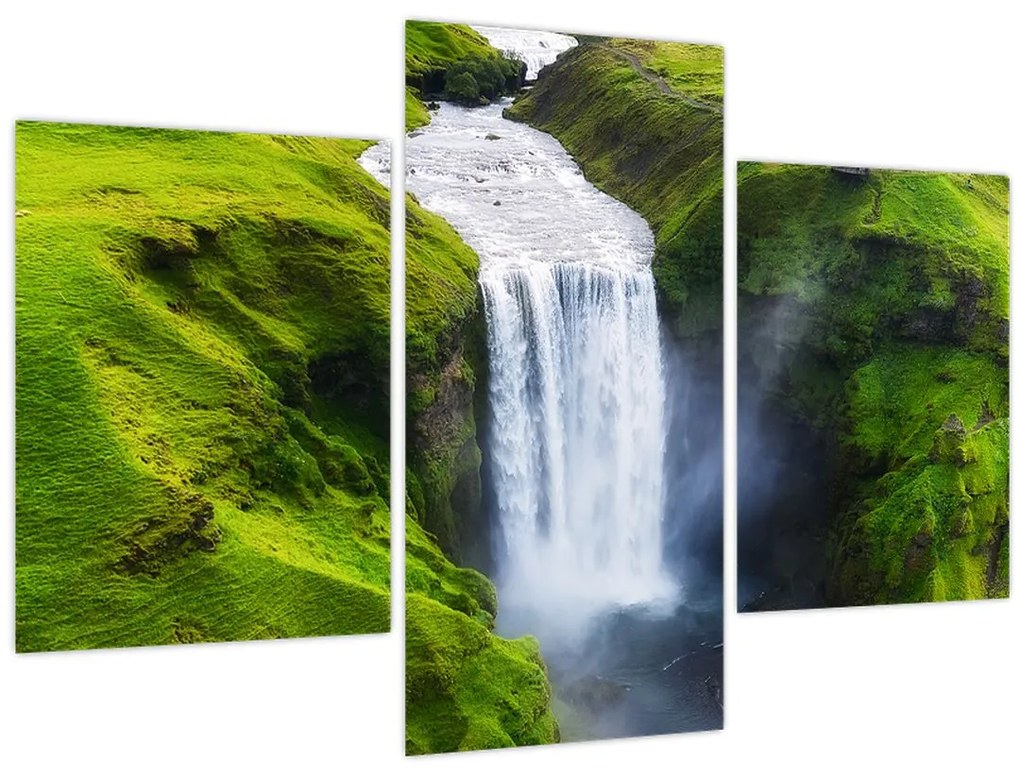 Obraz - Vodopád Skogafoss (90x60 cm)