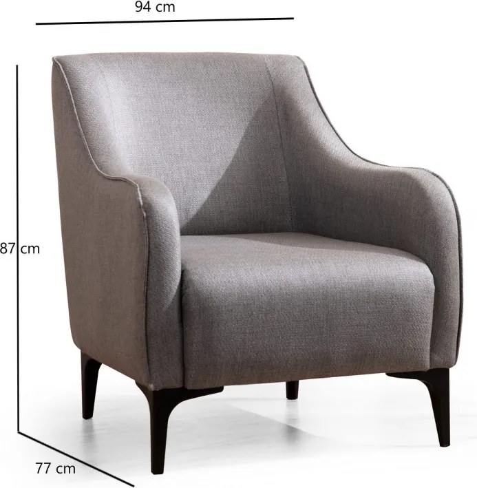 Křeslo Belissimo světle šedé