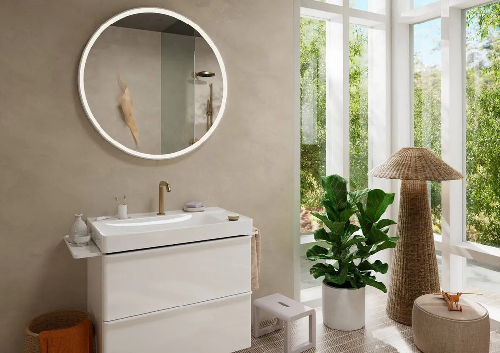 Hansgrohe Tecturis S, dvojotvorová umývadlová batéria 150 CoolStart EcoSmart+ s odtokovou súpravou, kartáčovaný bronz, HAN-73353140