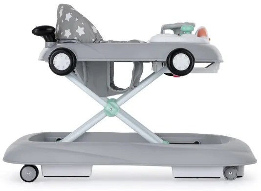 PETITE&MARS - Detské chodítko s melódiou CABRIO šedá