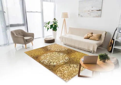 Koberce Breno Kusový koberec ZOYA 128/Q01N, žltá, viacfarebná,120 x 180 cm