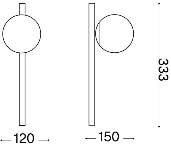 Ideal Lux - LED Nástenné svietidlo BINOMIO 1xG9/3W/230V čierna