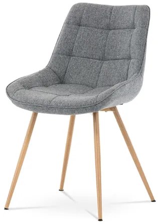 Jedálenská stolička VOX - kov, zamat, sivá