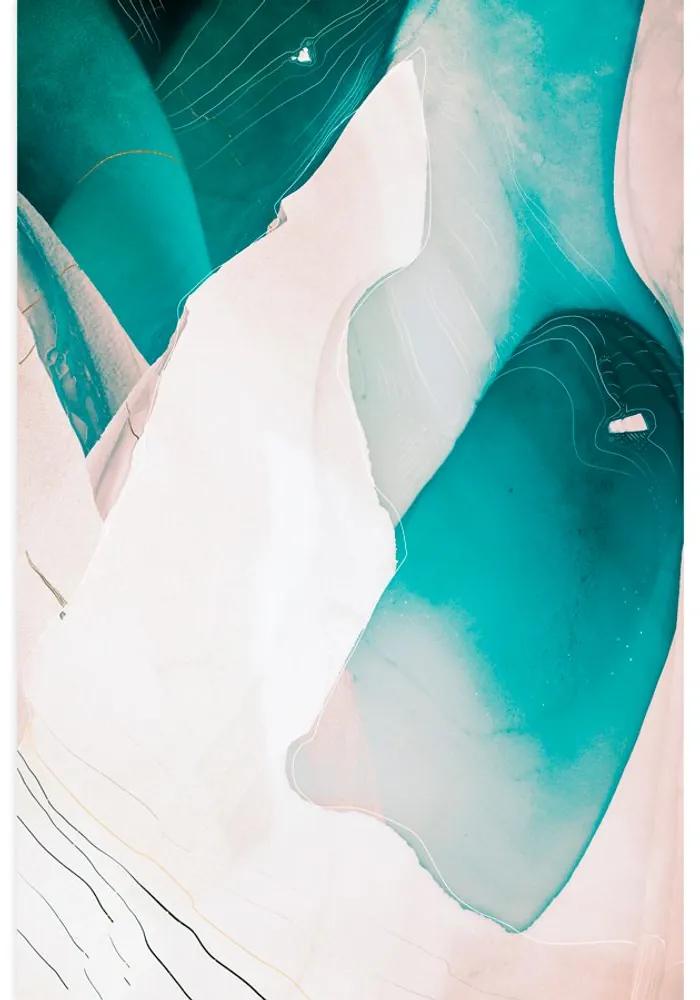 Obraz abstrakcia modrej lagúny Varianta: 40x60
