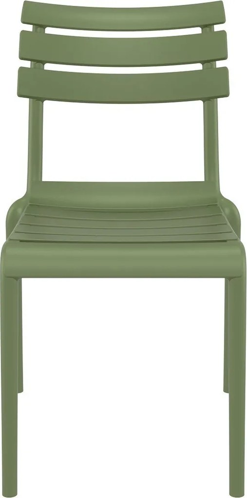 HELEN záhradná stolička bez podrúčok olive green