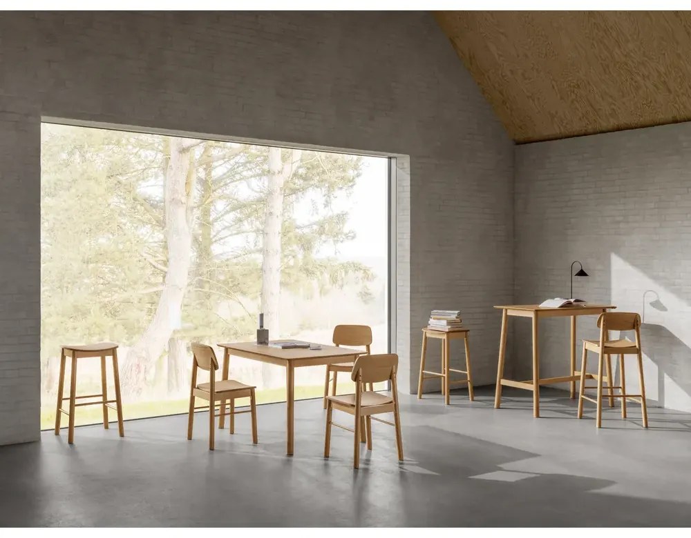 Barový stůl Barlow 120 cm dub přírodní