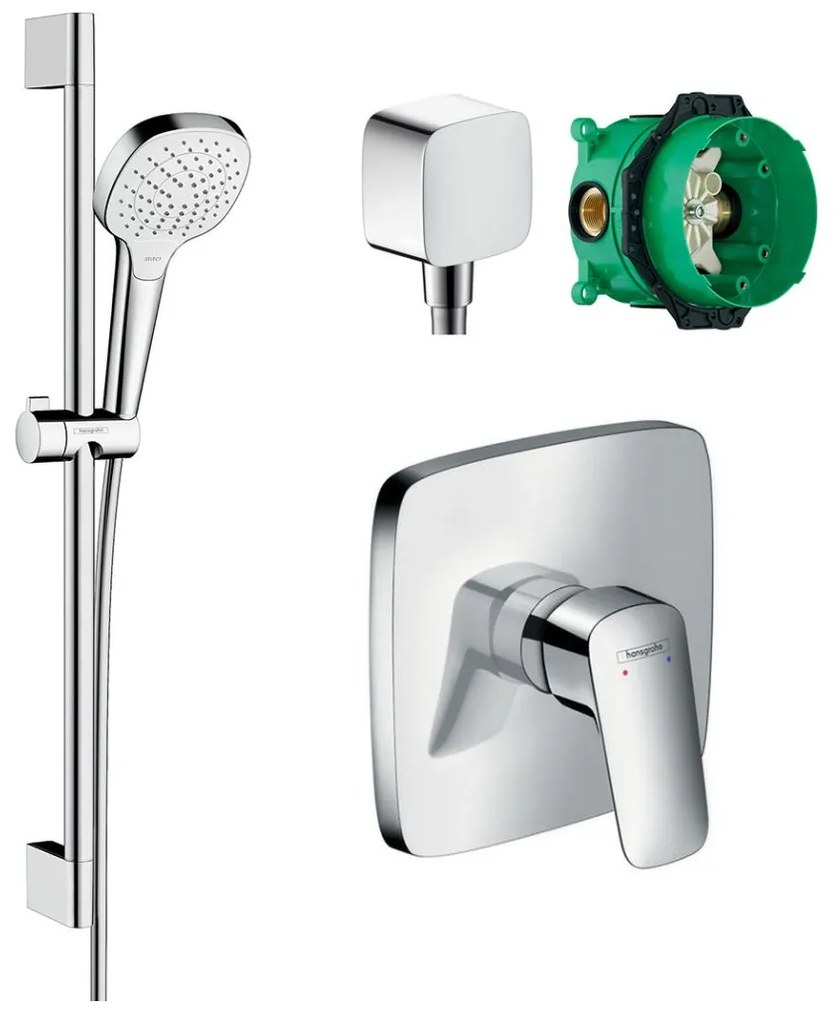 Súprava podomietkové teleso batérie Hansgrohe iBox 01800180, sprchová batéria Hansgrohe Logis 71605000, 26582400, 26457000