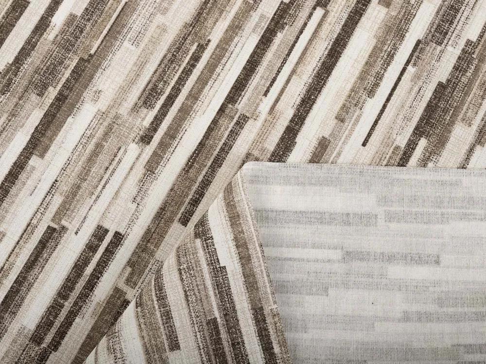 Biante Dekoračný obdĺžnikový obrus Porto PRT-017 Hnedo-béžové pásiky 100x160 cm