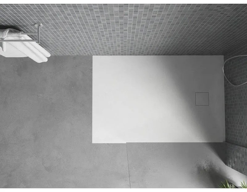 Mexen Bert, SMC obdĺžniková sprchová vanička 100 x 70 cm, biela, 4K107010