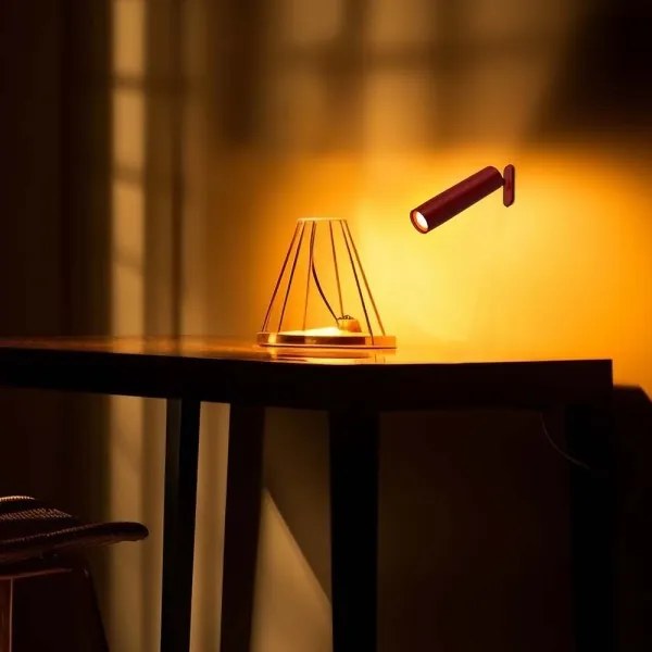 LED Stmievateľná magnetická stolná lampa LED/3W/5V 4000K 1500 mAh červená