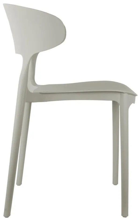 Sivá plastová jedálenská stolička Fain – Leitmotiv