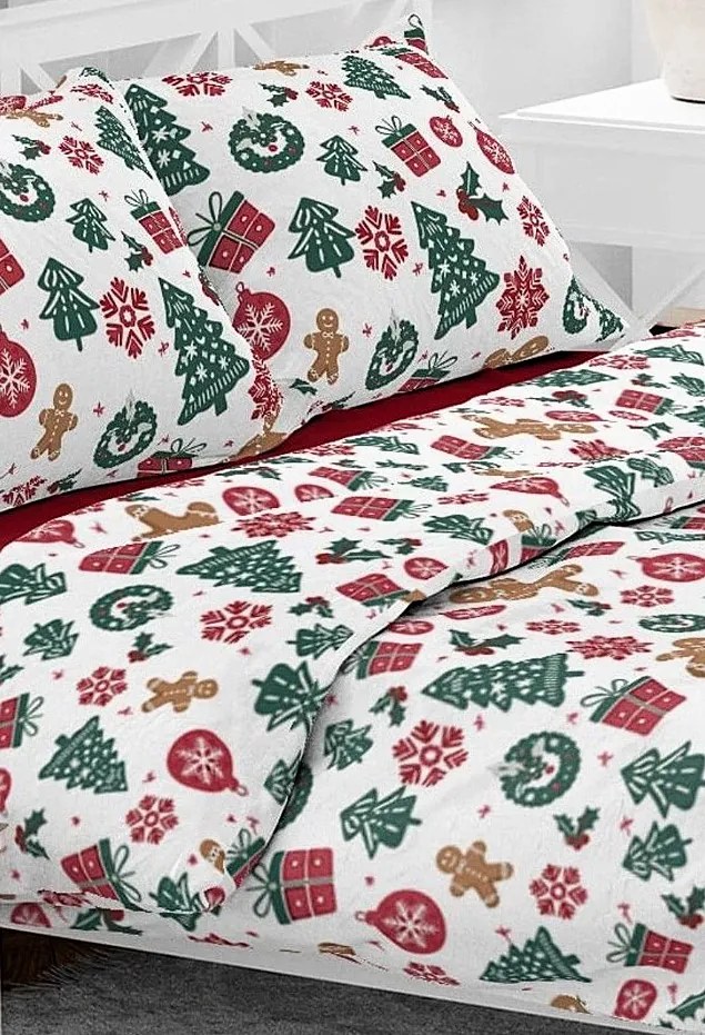 Obliečky Vianočná pohoda A/4 Bavlna 70x90 140x200 cm