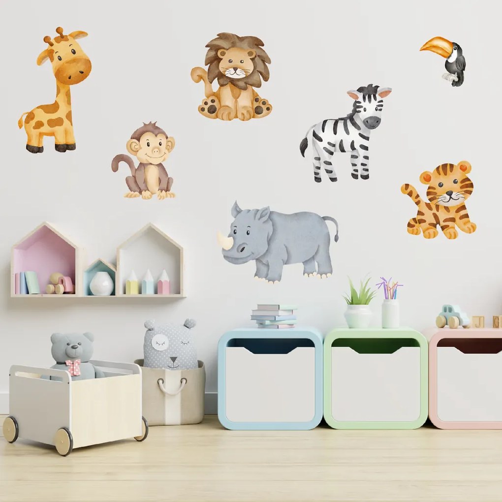 PIPPER. Zvieratká zo ZOO - textilná nálepka na stenu