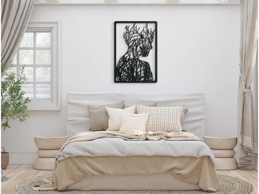 drevko Moderný obraz Žena Rozmer obrazu: 44,5 x 31 cm, Farba dekorácie: Čierna