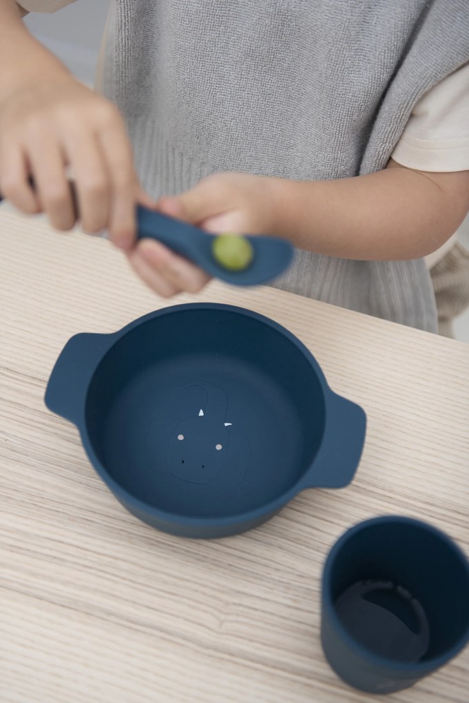 Detské silikónové lyžičky 2 ks Mrs. Elephant