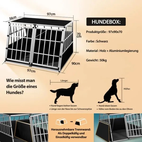 LEOPET cestovní box, přepravka pro psa XXL prepážka